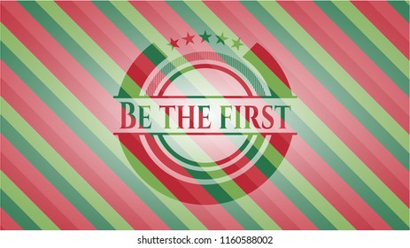 Be the first christmas emblem background.