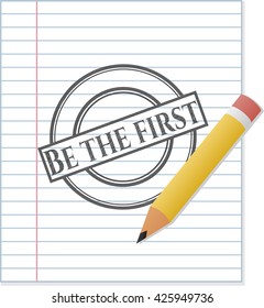 Be the first emblem draw with pencil effect
