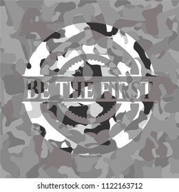Be the first grey camouflaged emblem