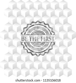 Be the first grey emblem with cube white background