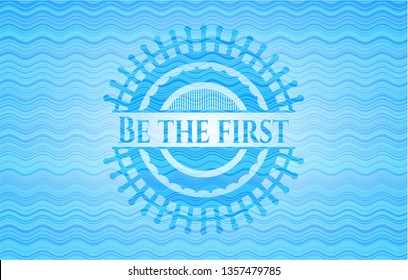 Be the first water representation emblem background.