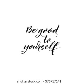 Be Good Yourself Card Hand Drawn Stock Vector (Royalty Free) 376717141 ...