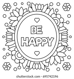 Adult Coloring Pages Quotes Hd Stock Images Shutterstock