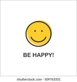 Be happy smile icon
