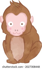 To be honest Cute monkey illustration