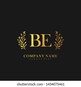 BE Initial beauty floral logo template