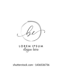 BE Initial beauty monogram logo vector