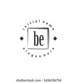 BE Initial beauty monogram logo vector
