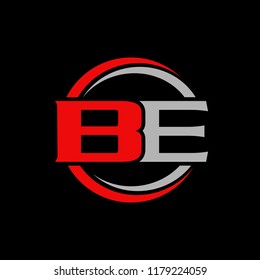 BE initial letters elegant logo, Modern Logo Design