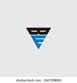 be initial logo vector, triangle design