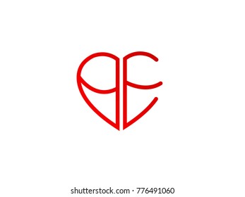 BE Initial love icon