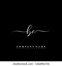 BE Initial luxury handwriting logo vector