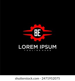 BE initial monogram for automotive logo design vector