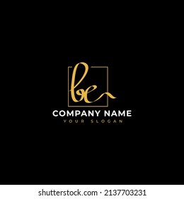 Be Initial signature logo vector design
