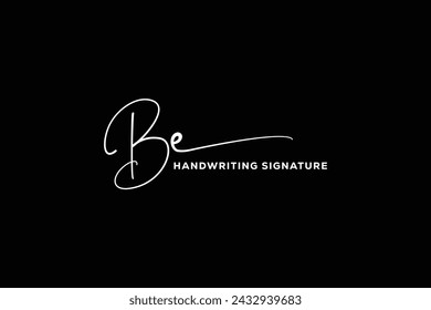 BE initials Handwriting signature logo. BE Hand drawn Calligraphy lettering Vector. BE letter real estate, beauty, photography letter logo design.