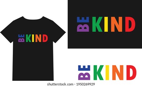 be kind awesome trendy typography cool gym t shirt black color vector design template