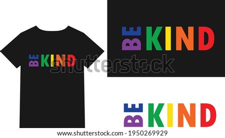be kind awesome trendy typography cool gym t shirt black color vector design template