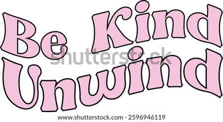 Be Kind bubble font wavy abstract slogan  Tee t-shirt logo slogan graphic artwork typography tote badge emblem crest 
