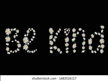 be kind daisy lettering vecto rloves me loves me not daisy flower daisy amour design lettering vector purple background  with heart  spring stationary fashion style,packet