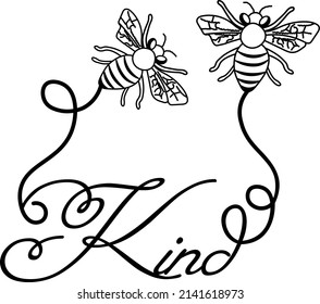 Be kind design, Bee kind, Inspirational quote design, Inspirational saying