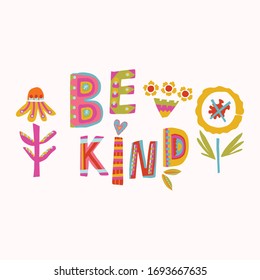 Be kind to each other coronavirus motivation poster. Social media covid 19 infographic. Together we will get through this. Viral pandemic community support quote message. Inspirational renewal sticker