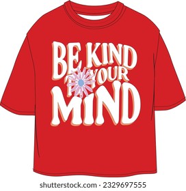 be kind slogan print with spray effect for graphic tee t shirt or sweatshirt - VectorVector graphic design for t-shirt