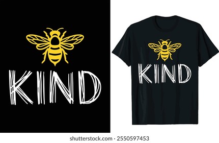 Sea amable diseño de camiseta, diseño de camiseta de Vector de abeja