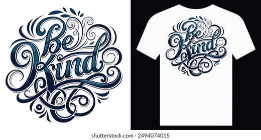 Be Kind typography Inspirational and motivation quote with Brush stroke and splash paint retro vintage vector illustration slogan for t shirt design, pillow and mug, sticker and other Printing media.