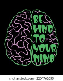 Be Kind To Your Mind Mental Health Matters Awareness Gift T-Shirt
