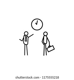 be late for work outline icon. Element of lazy person icon for mobile concept and web apps. Thin line icon be late for work can be used for web and mobile