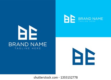 BE Letter Logo Design - Creative Typography logo