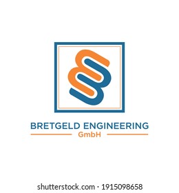 BE letter logo design eps