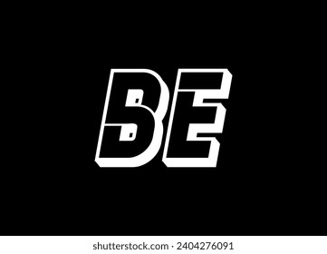 Diseño del logotipo de letras BE y diseño del logotipo de monograma