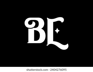 BE letter logo design and monogram logo design