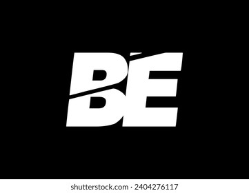 BE letter logo design and monogram logo design