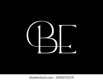 BE letter logo design and monogram logo design
