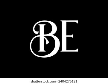BE letter logo design and monogram logo design