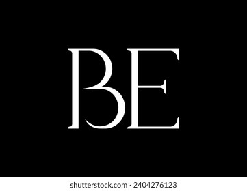 BE letter logo design and monogram logo design