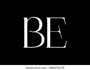 BE letter logo design and monogram logo design