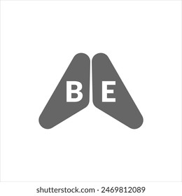 BE letter logo design on white background. Creative  modern BE letter logo design. Vector design.
Letters BE, BE logo  vector template. 