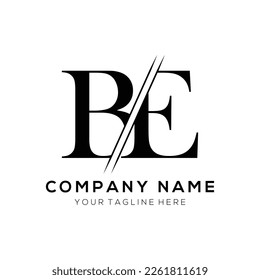 Elementos de plantilla de diseño del logotipo de letras BE. Logo del vector de letras BE.