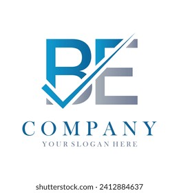 BE Letter Logo Design Template Vector. Creative initials letter BE logo concept.