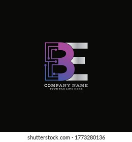 BE letter logo, BE letter electric logo,BE Brand logo,