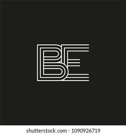BE Letter logo icon design template elements.