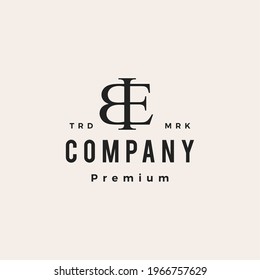 be letter mark monogram hipster vintage logo vector icon illustration