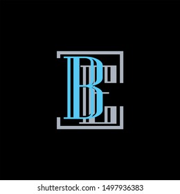 BE Letter monogram with abstrac concept style design