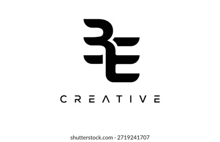BE Letter Monogram Logo for Modern Creative Brand Identity