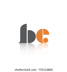 BE lettering Logo vector isolated on white background