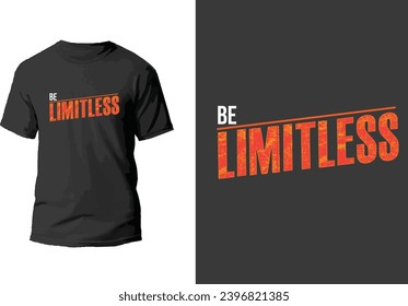 Be Limitless Fitness Tshirt Design 