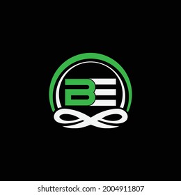 Logotipo BE Creative Moderno Alfabeto mínimo B E Letra inicial Monograma editable en formato vector